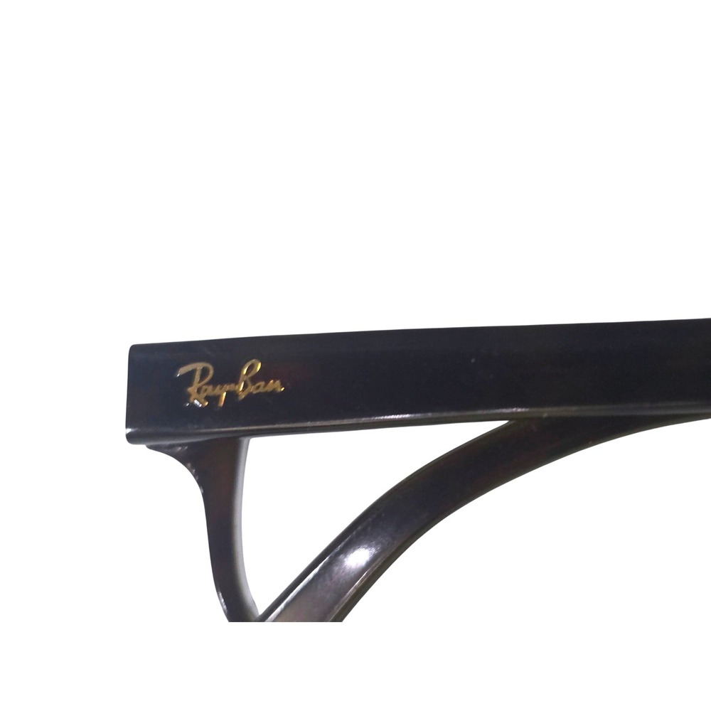 Ray-Ban Rectangular Tortoise Shell Eyeglass Frame Gold Logo RB - Picture 6 of 7